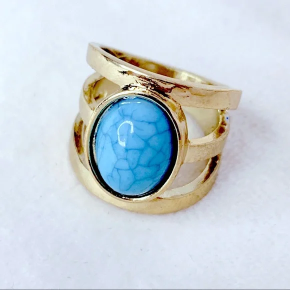 ❣️$25/3❣️Oval Shaped Turquoise Ring - Picture 5 of 10